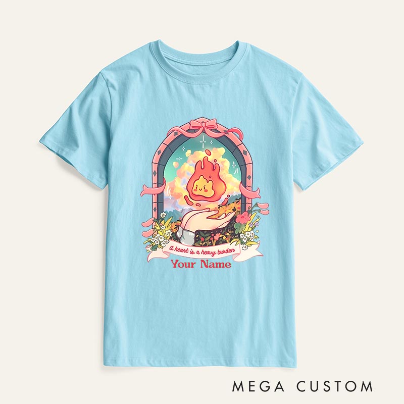 Personalized Anime Cute Fire Classic T-Shirts Japanese Kawaii Tshirt for Anime Lovers Studio Inspired