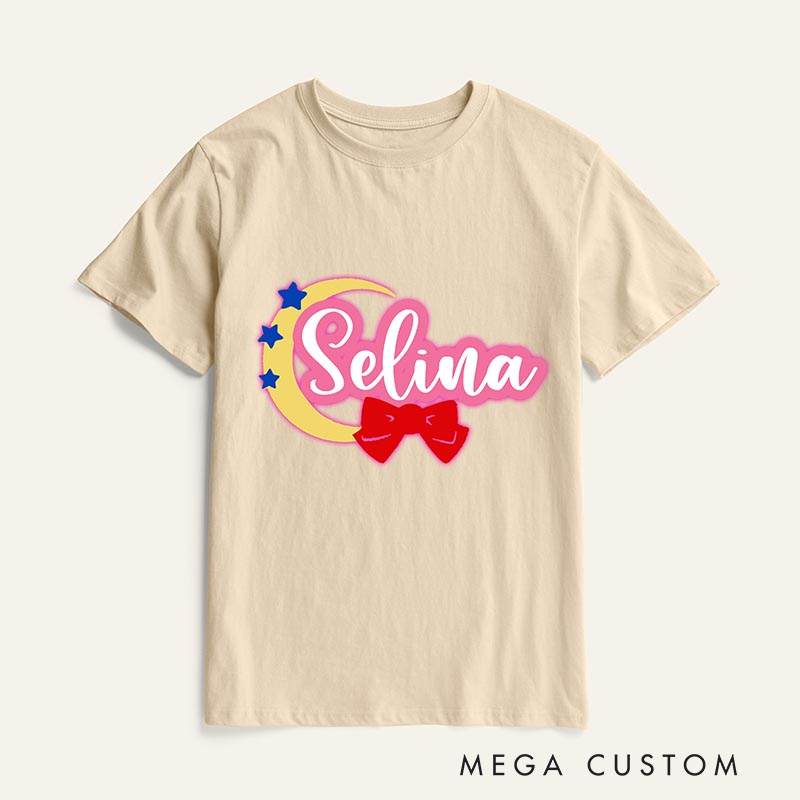 Personalized Retro Anime Moon Classic T-Shirts Japanese Manga Comic Tshirt for Anime Lovers