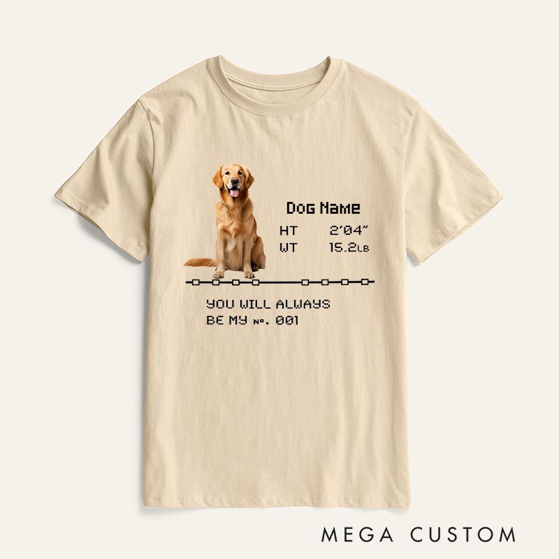 Personalized You are No.1 Classic T-Shirts for Dog Mom Dog Dad Gamers Anime Lovers Gaming Shirt Pet Lovers