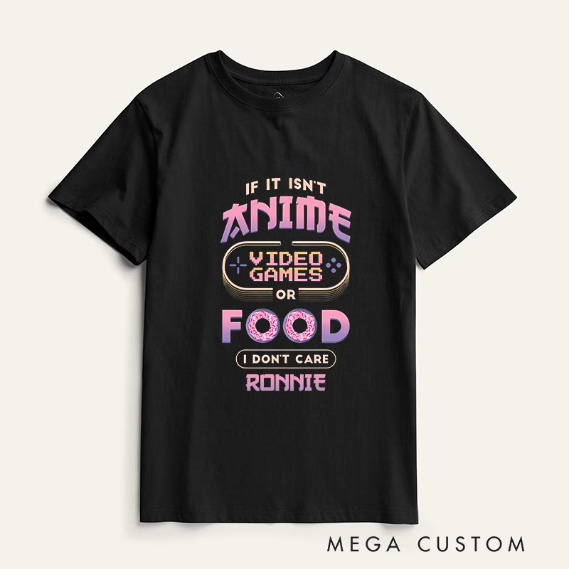 Personalized Gamer Geek Classic T-Shirts Japanese Manga Comic Tshirt for Anime Lovers Foodie