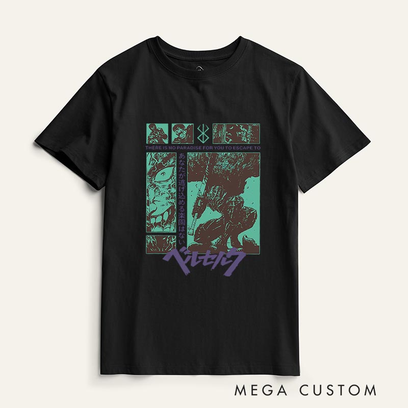 Personalized Sword Anime Classic T-Shirts Japanese Manga Comic Tshirt for Anime Lovers