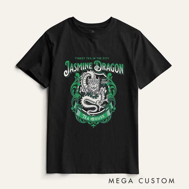 Personalized Dragon Tea Shop Anime Classic T-Shirts Japanese Manga Comic Tshirt for Anime Lovers
