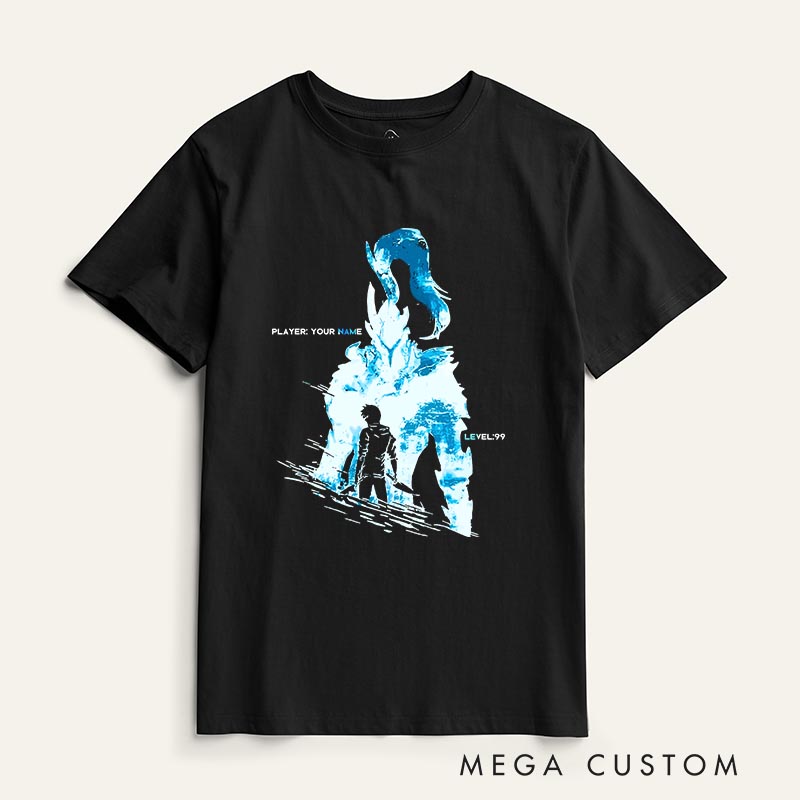 Personalized Anime Leveling Classic T-Shirts Japanese Manga Comic Tshirt for Anime Lovers