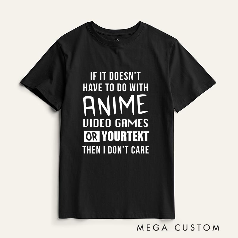Personalized Anime Classic T-Shirts Game Tshirt Anime Fan Shirt for Geek Nerd