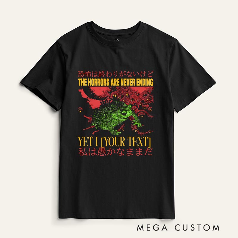 Personalized The Horrors Vintage Japanese Frog Classic T-Shirts Funny Vintage Japanese Tshirt
