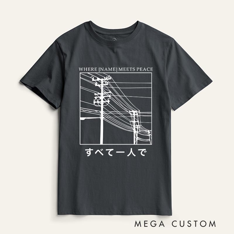 Personalized All Alone Japanese Anime Classic T-Shirts Japan Aesthetic Manga Comic Tshirt for Anime Lovers