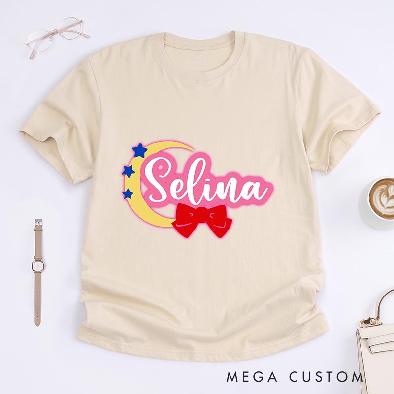 Personalized Retro Anime Moon Classic T-Shirts Japanese Manga Comic Tshirt for Anime Lovers
