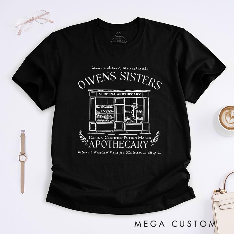 Personalized Apothecary Shop Classic T-Shirts Magic Movie Tshirt Film Fan Shirt for Her