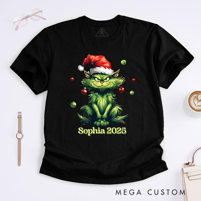 Personalized Wicked Cat Christmas Movie Classic T-Shirts Holiday Tshirt Christmas Gift
