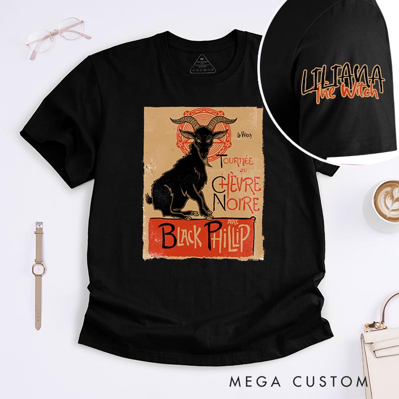 Personalized Black Philip TV Show Classic T-Shirts Horror Witch TV Series Movie Tshirt