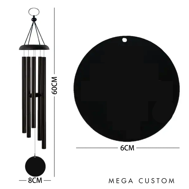 Personalized Wind Chimes for Police Officer Goodbye Tension Hello Pension Policeman Retirement Gift