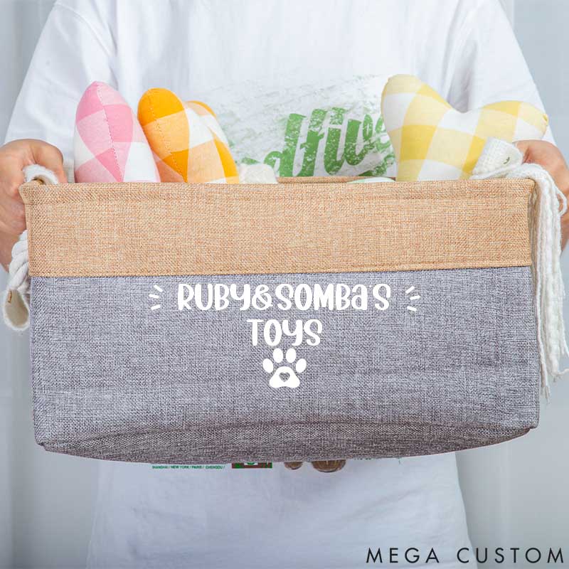 Personalized Pet Lover Ruby&Somba’s toys Basket