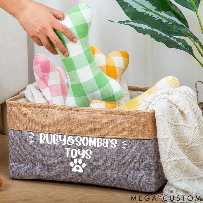 Personalized Pet Lover Ruby&Somba’s toys Basket