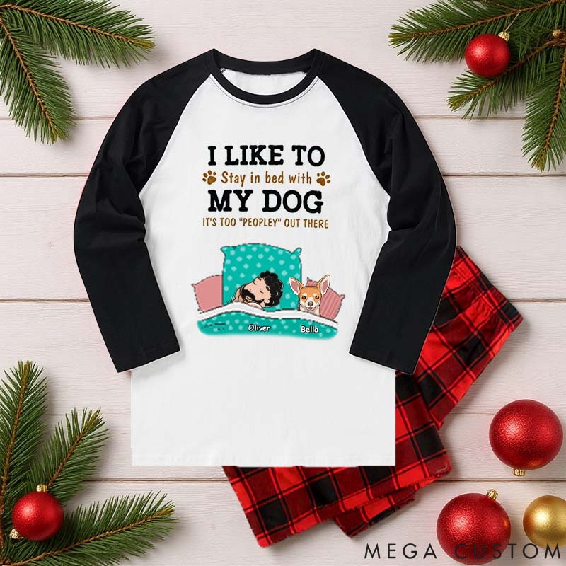 Personalized Dog Lover Stay in Bed Family Matching