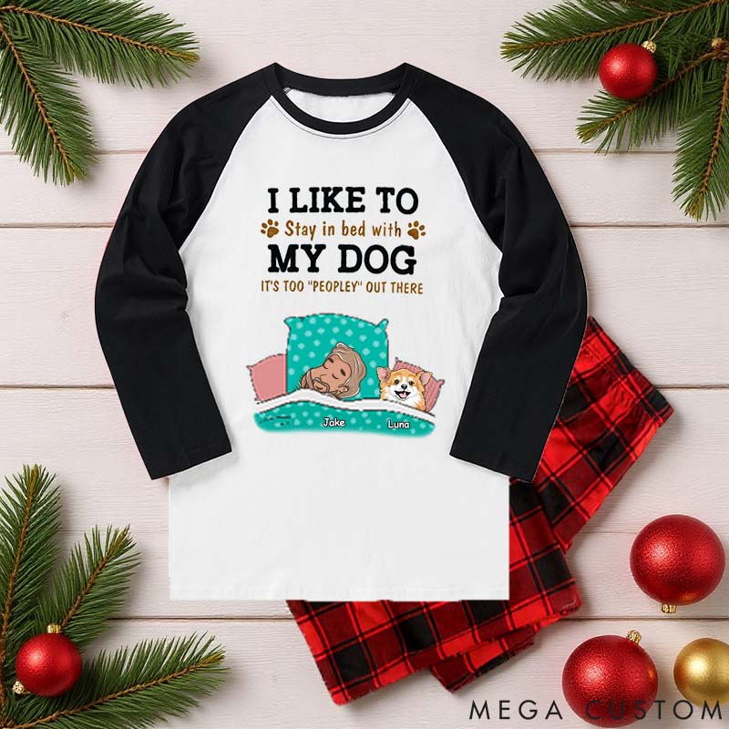 Personalized Dog Lover Stay in Bed Family Matching