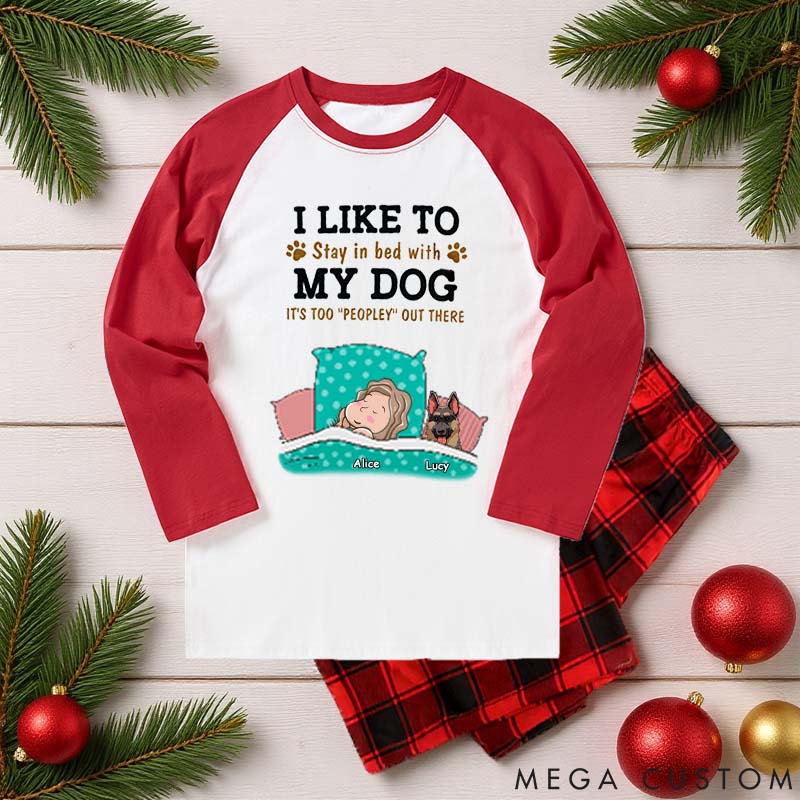 Personalized Dog Lover Stay in Bed Family Matching