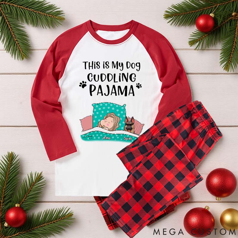 Personalized Dog Lover Dog Cuddling Family Matching