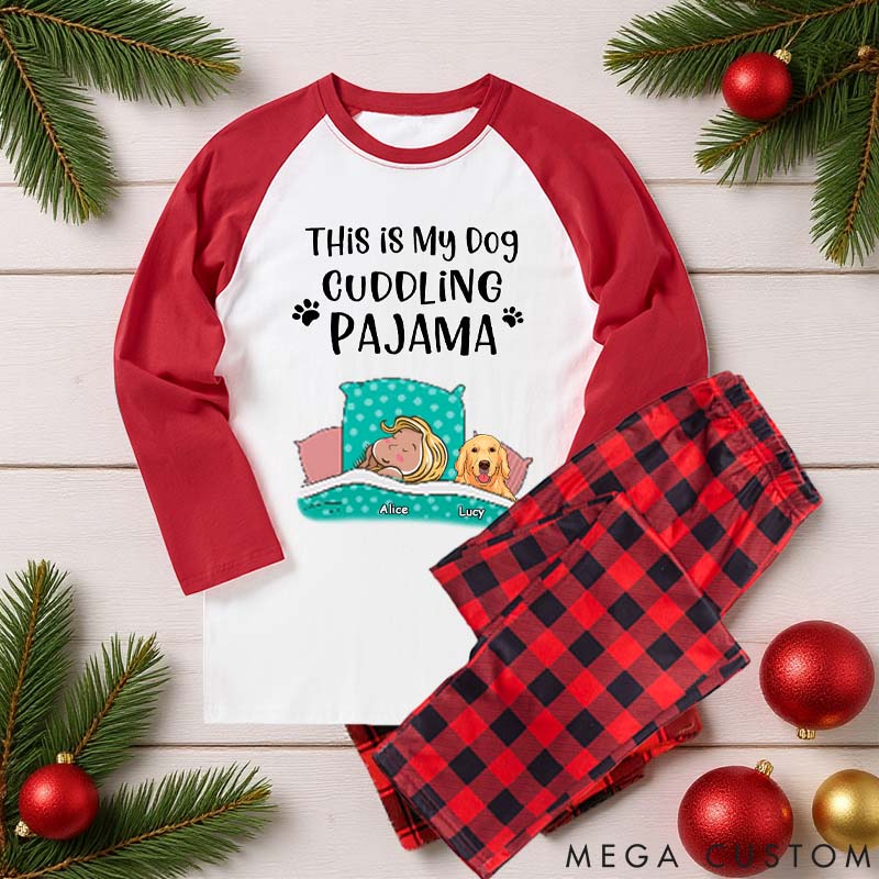 Personalized Dog Lover Dog Cuddling Family Matching