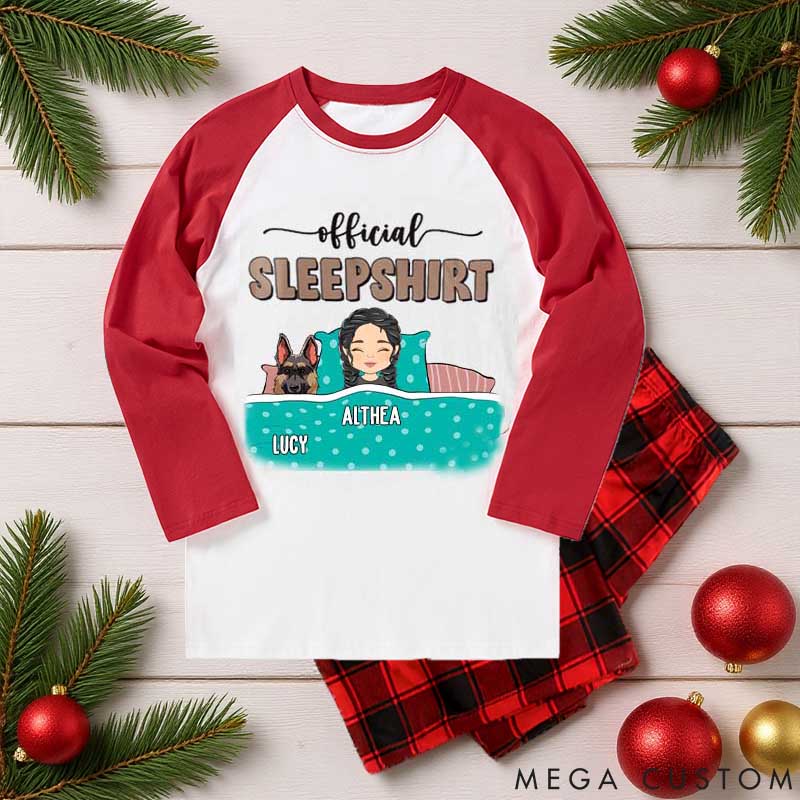 Personalized Dog Lover Official Sleepshirt Family Matching