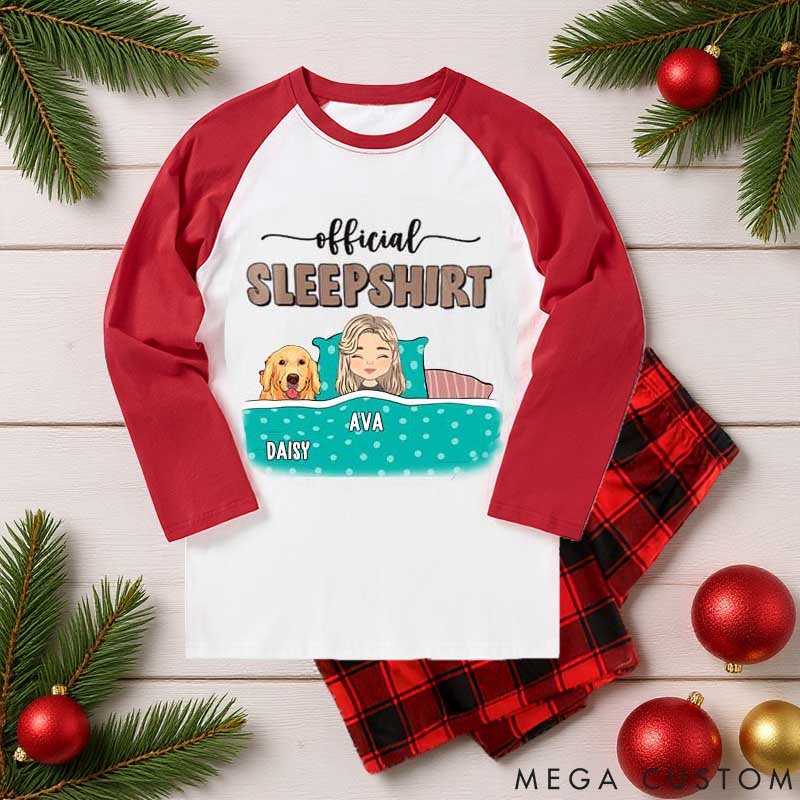 Personalized Dog Lover Official Sleepshirt Family Matching