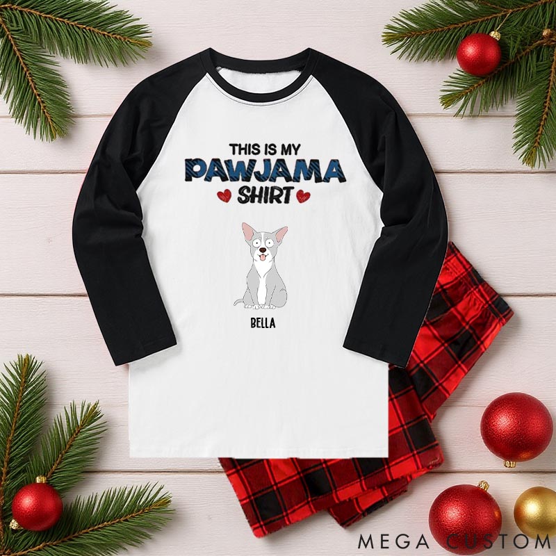 Personalized Dog Lover this is My Pawjama Shirt Family Matching
