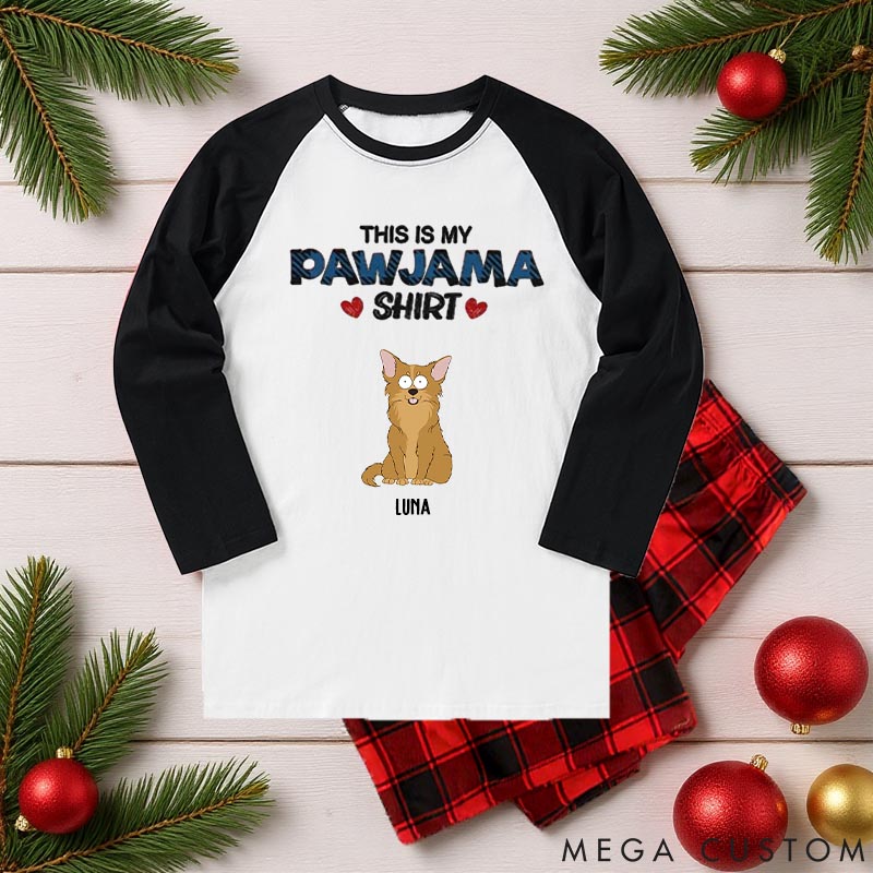 Personalized Dog Lover this is My Pawjama Shirt Family Matching