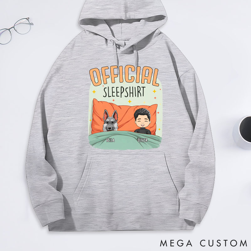 Personalized Dog Lover Sleep with My Dog Classic Hoodies