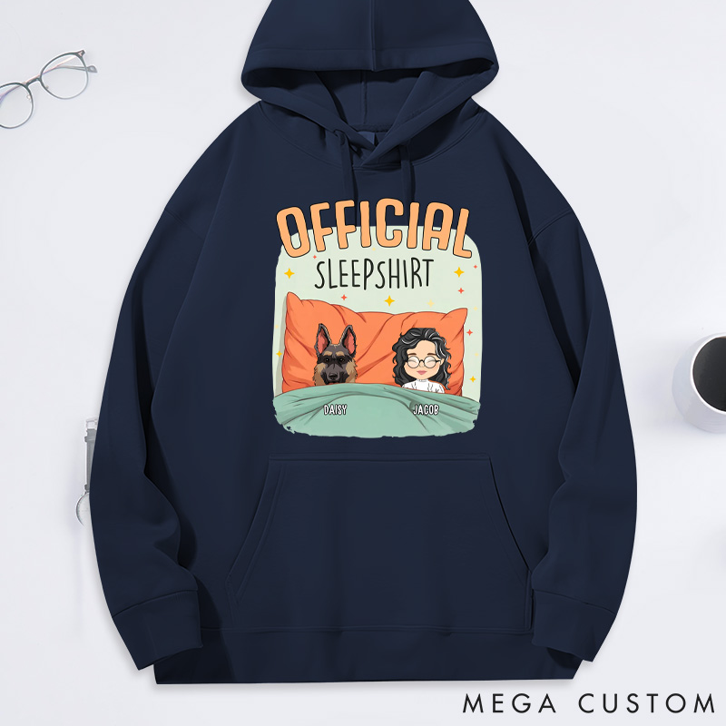 Personalized Dog Lover Sleep with My Dog Classic Hoodies