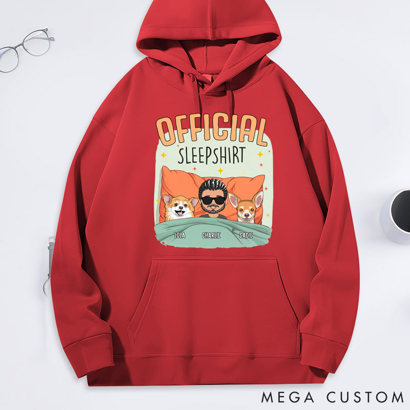 Personalized Dog Lover Sleep with My Dog Classic Hoodies