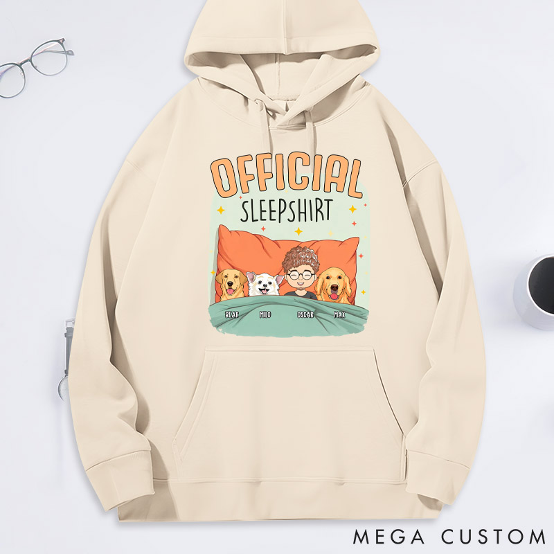 Personalized Dog Lover Sleep with My Dog Classic Hoodies