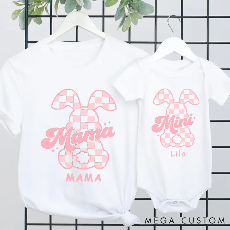 Personalized Mama and Mini Bunny Easter Family Matching Outfit
