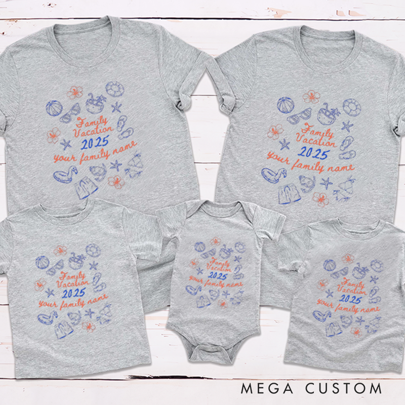 Personalized Family Vacation Matching Tees Summer Memories Together Family Matching Outfit