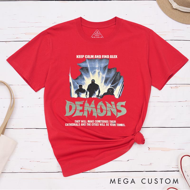 Personalized Demons Classic T-Shirts Horror Movies Tshirt Film Fan Shirt Halloween