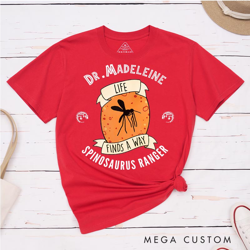 Personalized Life Finds a Way Movie Classic T-Shirts Dinosaur Tshirt for Movie Lovers 90s Park Fan