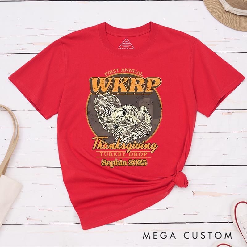 Personalized First Annual Turkey Thanksgiving Movie Classic T-Shirts Holiday TV Show Tshirt Thanksgiving Gift