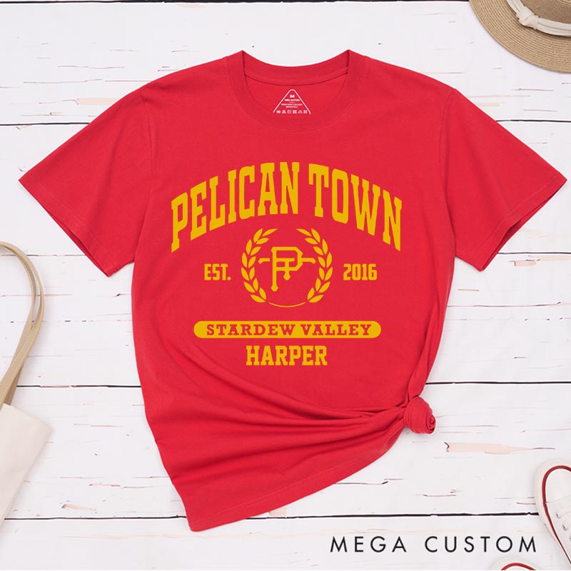 Personalized Pelican Town Game Classic T-Shirts Farming Gamer Tshirt Valley Geek Gaming Nerd Shirt