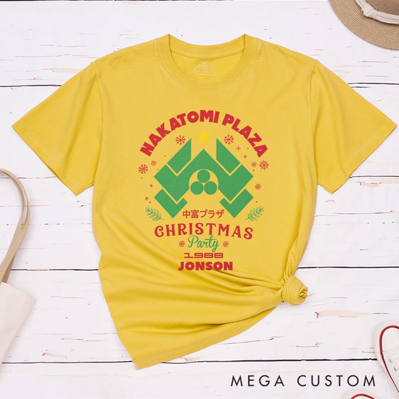 Personalized Nakatomi Plaza Christmas Movie Classic T-Shirts Holiday Geek Tshirt Christmas Gift