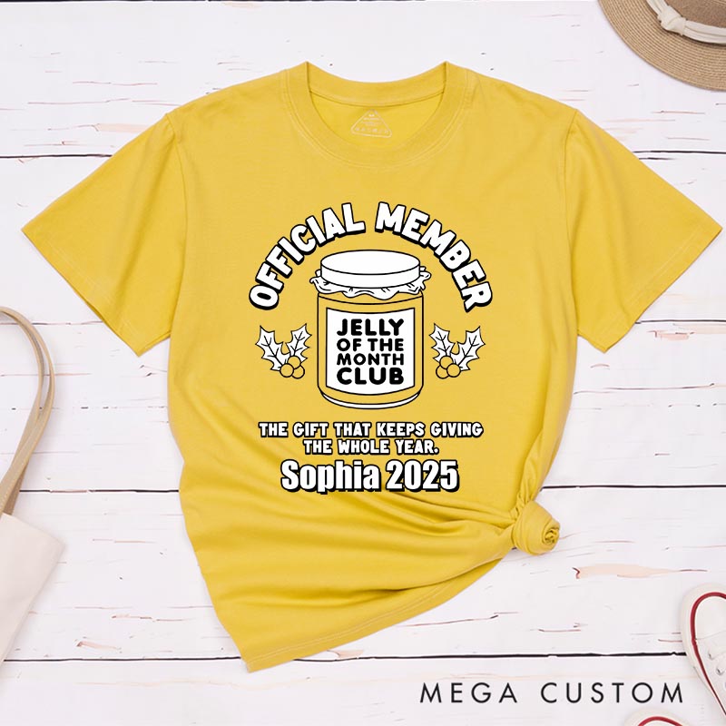 Personalized Jelly of the Month Club Christmas Movie Classic T-Shirts Holiday Tshirt Christmas Gift