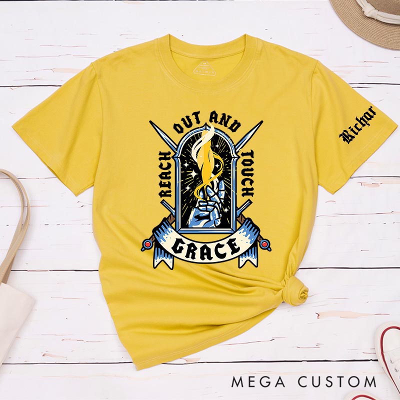 Personalized Reach out and Touch Grace Gothic Game Classic T-Shirts Video Game Tshirt Undead Shirt Halloween