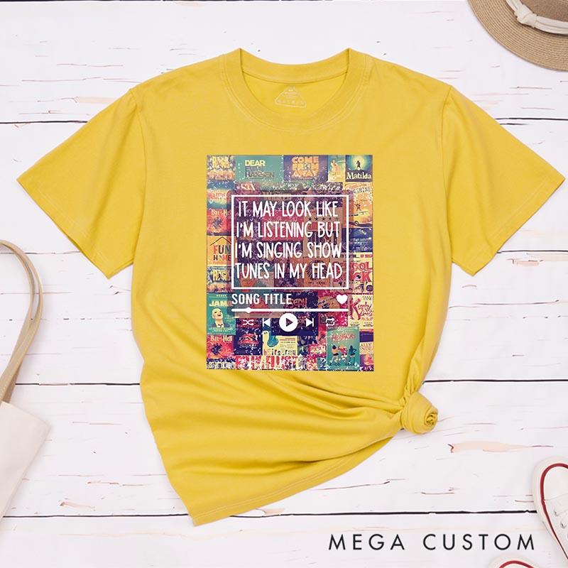Personalized Musial Theatre Classic T-Shirts for Musical Lover Tshirt Song Title Shirt