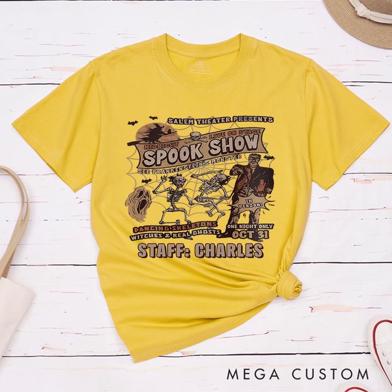 Personalized Spooky Show Classic T-Shirts Horror Movie Tshirt Vintage Horror Movie Shirt