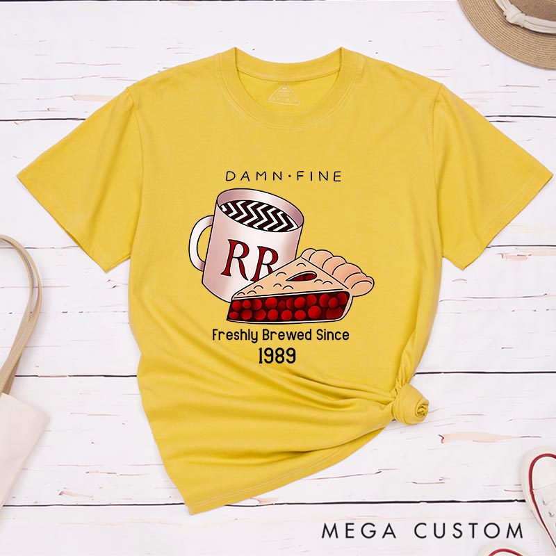 Personalized Damn Fine Coffee Movie Classic T-Shirts Horror TV Show Tshirt Horror TV Series Shirt