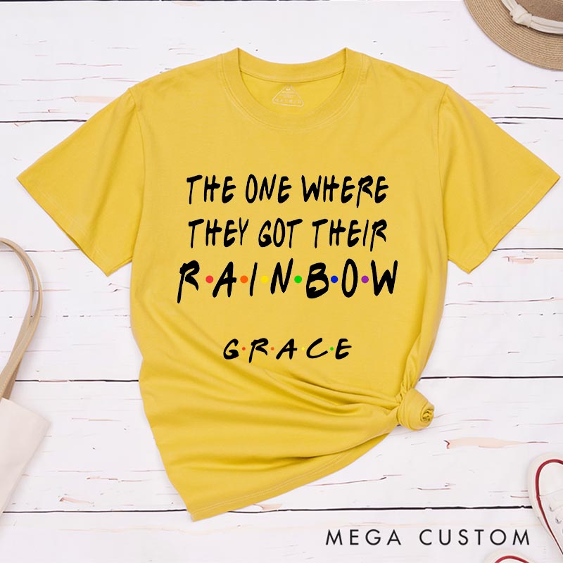 Personalized The One Where They Got Their Rainbow Classic T-Shirts TV Show Movie Tshirt TV Series Fan Shirt
