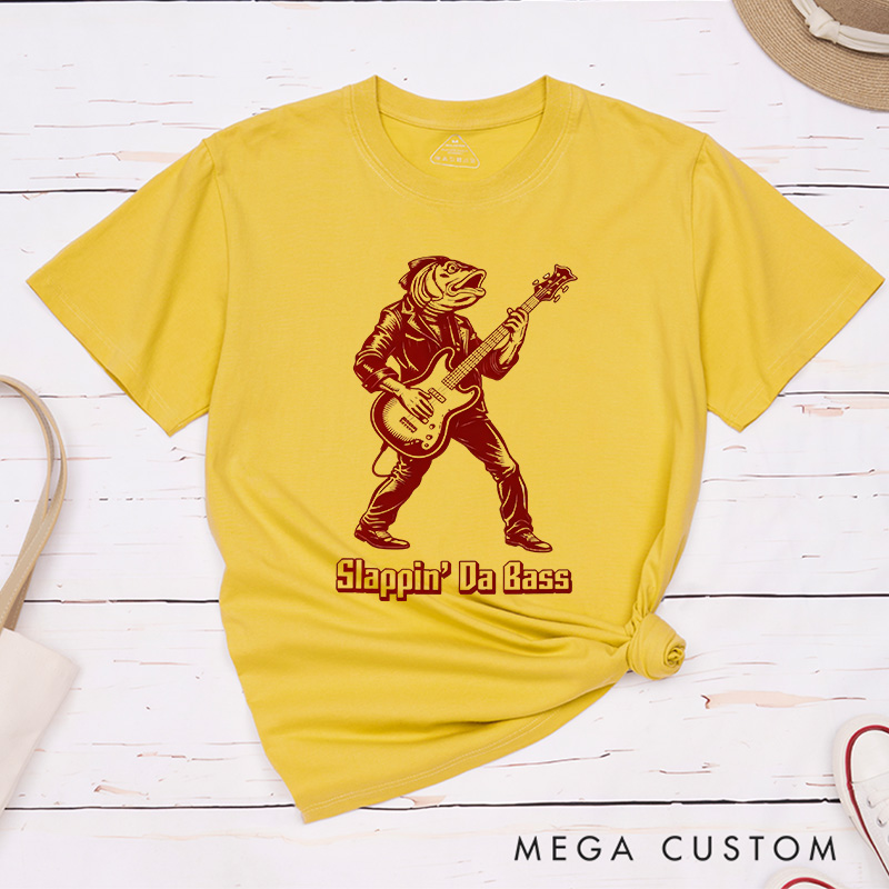 Personalized Classic T-Shirts Slappin' Da Bass T-Shirt Vintage Music Graphic Tee for Music Lovers