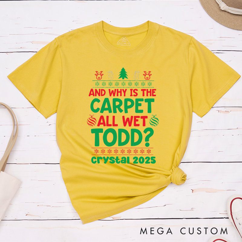 Personalized I Don't Know Funny Matching Classic T-Shirts Christmas Vacation Shirt for Movie Lovers Holiday Christmas Gifts