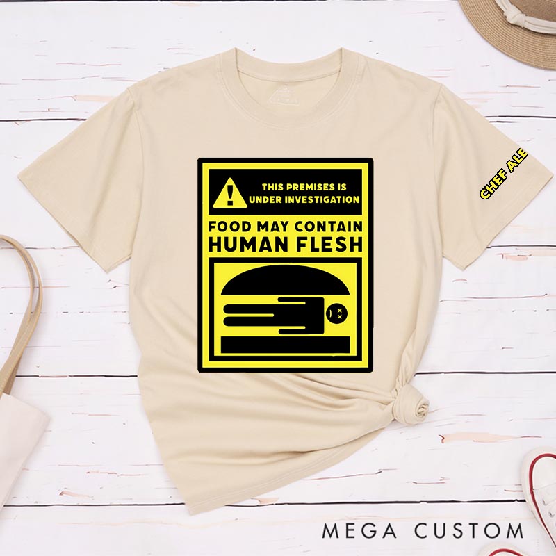 Personalized Human Burger Horror Movie Classic T-Shirts Funny Film Tshirt Halloween Shirt Foodie
