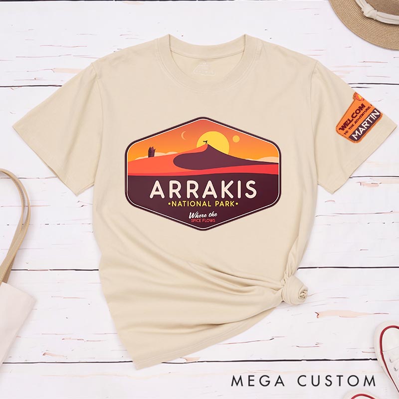 Personalized Arrakis Park Movie Classic T-Shirts Fiction Film Tshirt Geek Shirt