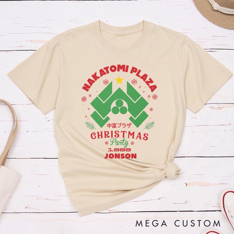 Personalized Nakatomi Plaza Christmas Movie Classic T-Shirts Holiday Geek Tshirt Christmas Gift
