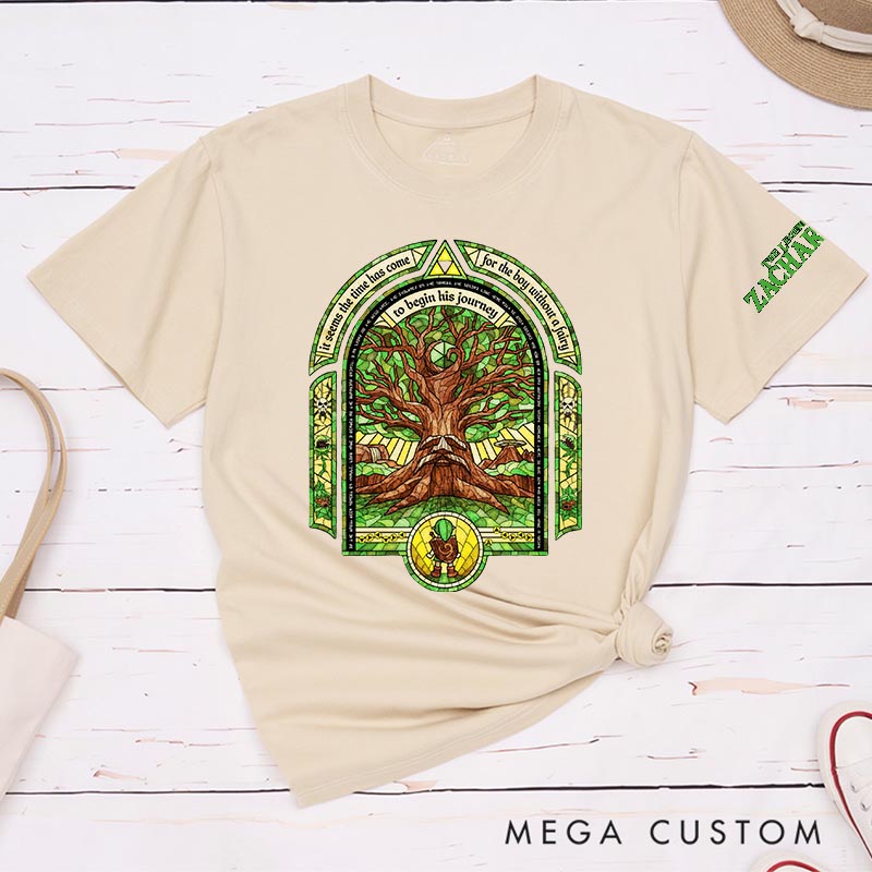 Personalized Forest Windowpane Classic T-Shirts Video Game Tshirt Geek Gaming Nerd Shirt for Him and Her