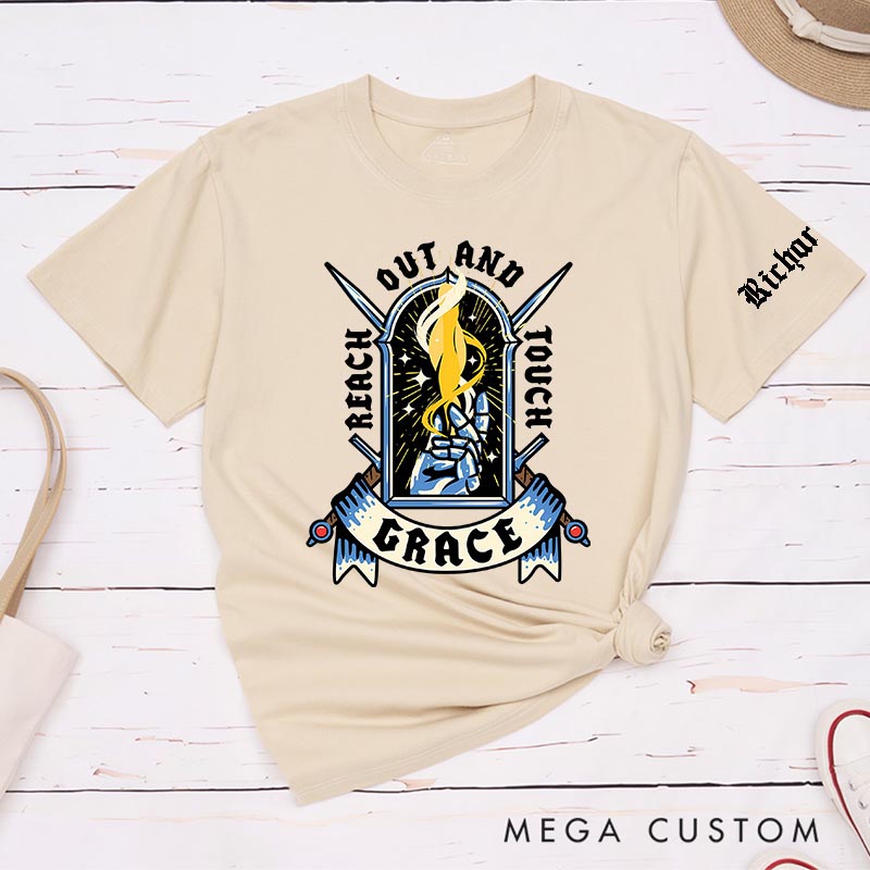 Personalized Reach out and Touch Grace Gothic Game Classic T-Shirts Video Game Tshirt Undead Shirt Halloween